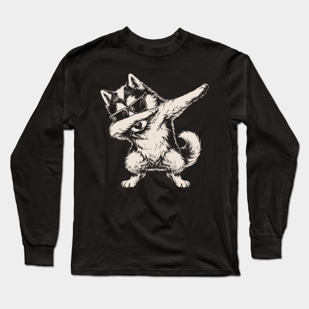 Dabbing Dog Long Sleeve T-Shirt by Yopi